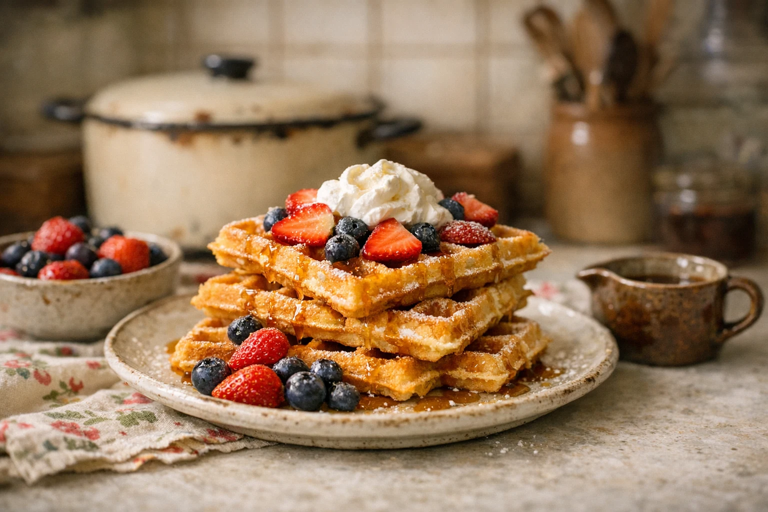 Knusprige Waffeln