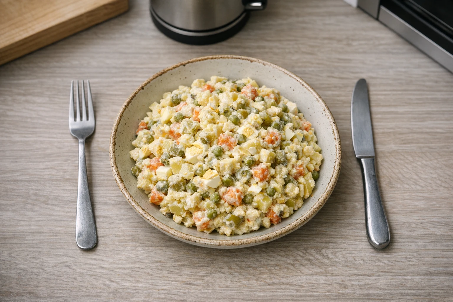 Weihnachtlicher Kartoffelsalat mit Mayonnaise