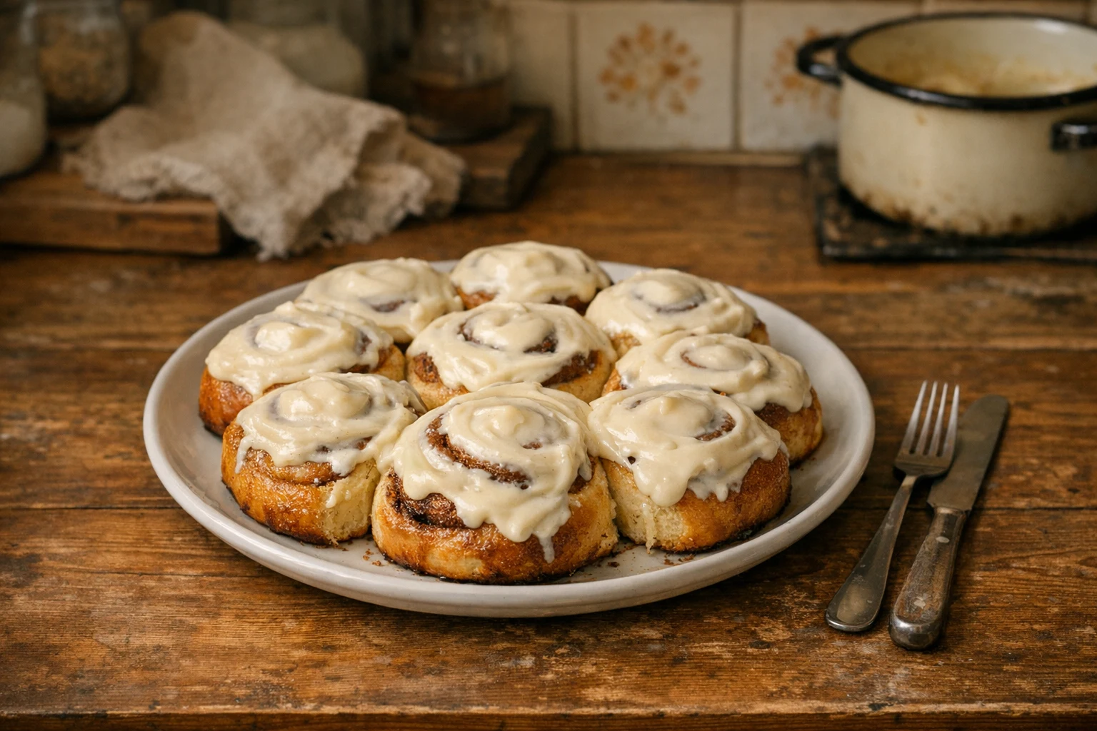 Zimtschnecken mit Frischkäseglasur