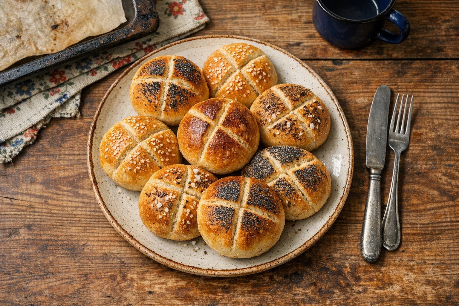 Hausgemachte Brötchen