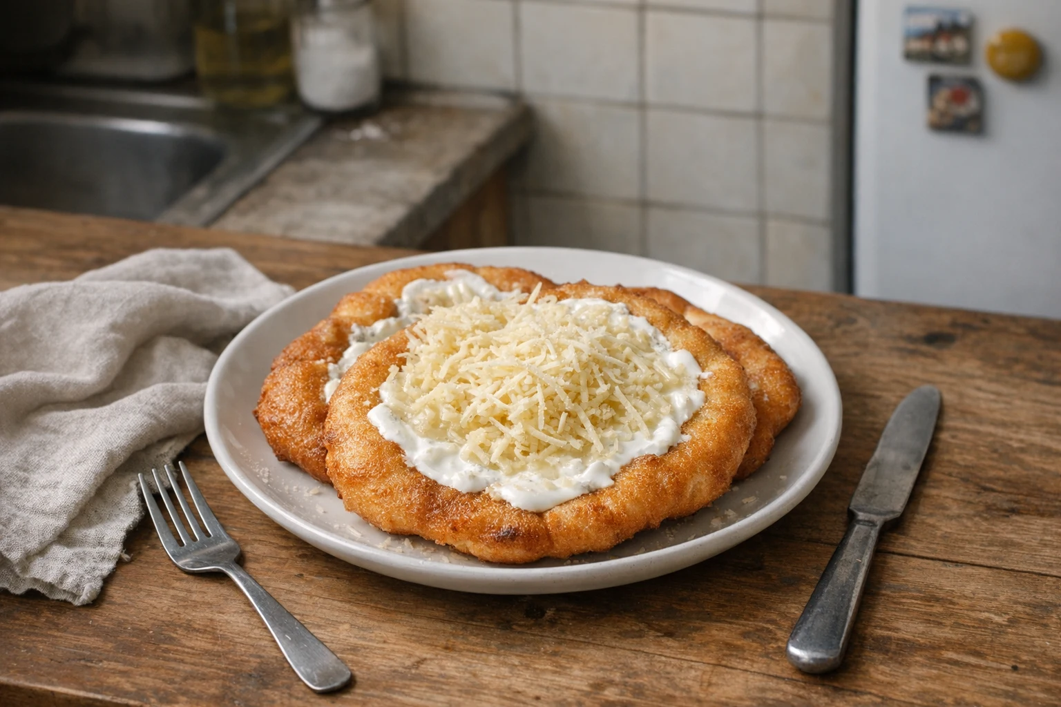 Hausgemachte Lángos