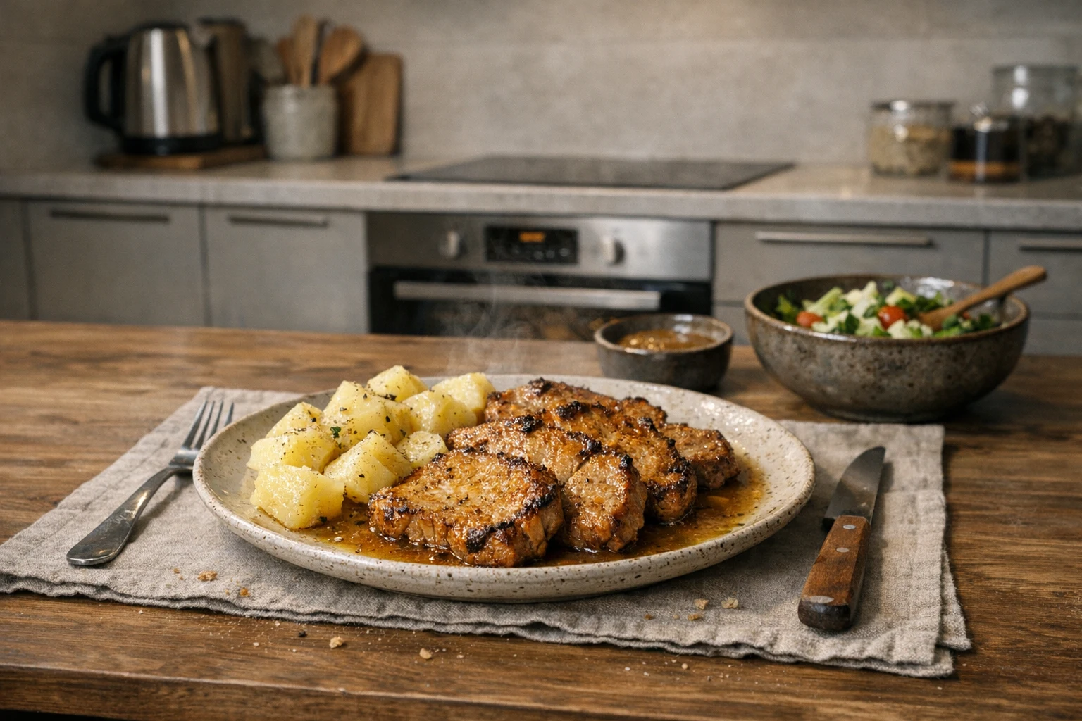 Gebackenes Schweinekarree